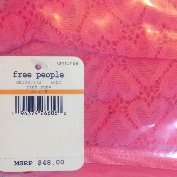 🌈🌈🌈 NWT Free People Intimately Kelly Lace Bra Set - array in pink and black - Picture 2 of 3